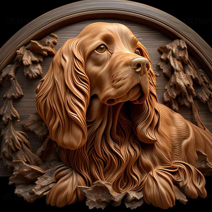 3D model Russian Hunting Spaniel dog (STL)